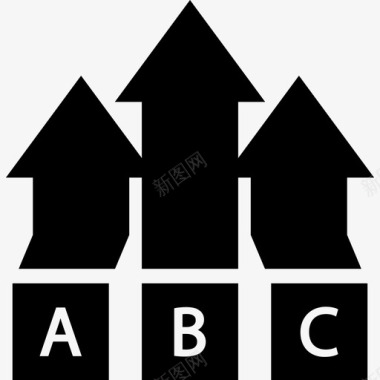 ABC项目表箭头信息图表图标图标