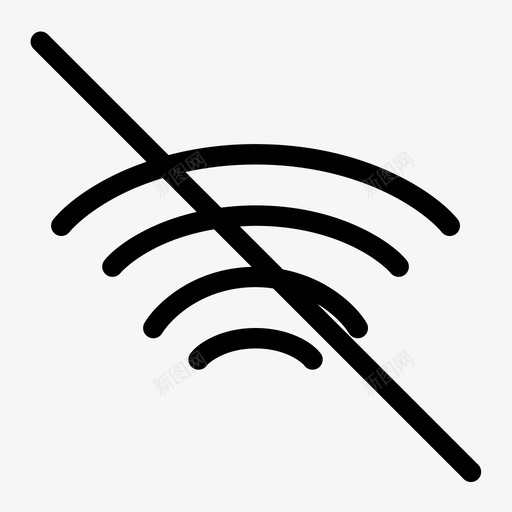 断开wifi无互联网无wifi图标svg_新图网 https://ixintu.com 断开wifi 无wifi 无互联网 离线