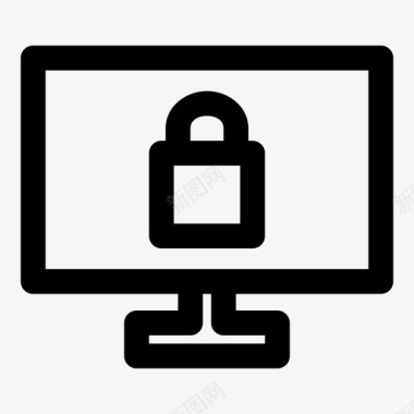 计算机安全锁挂锁图标图标