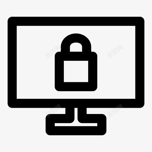 计算机安全锁挂锁图标svg_新图网 https://ixintu.com 密码 挂锁 计算机安全 锁