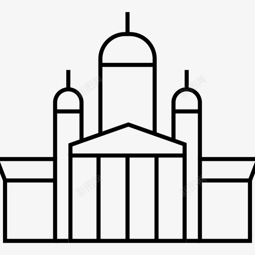 赫尔辛基建筑地标图标svg_新图网 https://ixintu.com 地标 建筑 旅游 纪念碑 赫尔辛基 首都世界地标线
