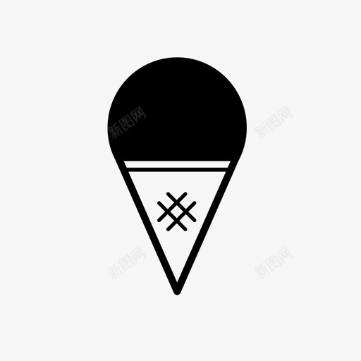 冰淇淋筒刨冰雪糕筒图标svg_新图网 https://ixintu.com 冰淇淋筒 刨冰 雪糕筒 食品