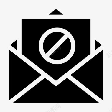 电子邮件阻止联系人图标图标