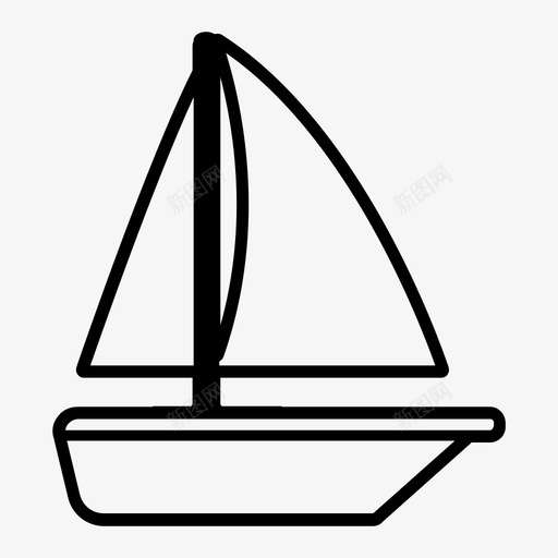 帆船海盗船图标svg_新图网 https://ixintu.com 帆船 海盗 船 运输