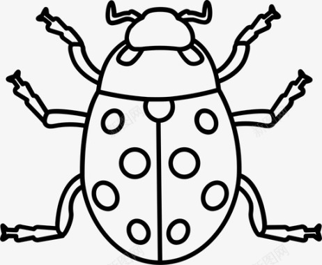 瓢虫甲虫可爱图标图标