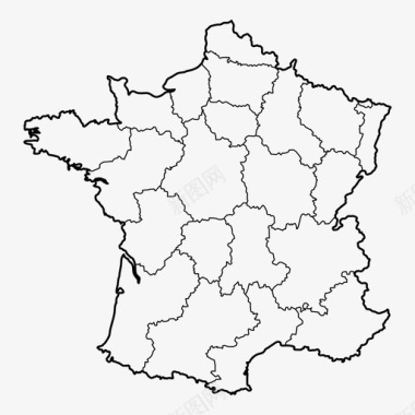 法国地图欧洲地区图标图标