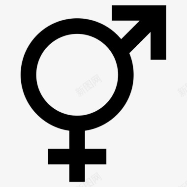 男性和女性性别符号图标图标