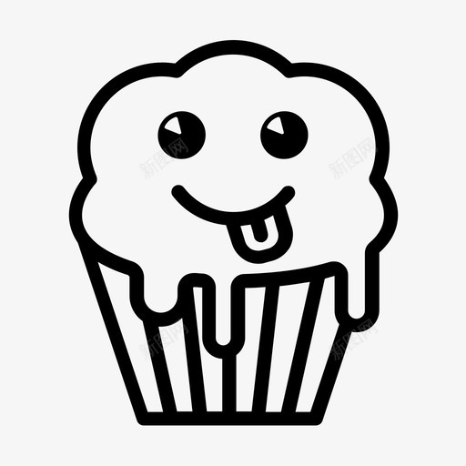 微笑蛋糕图标svg_新图网 https://ixintu.com 微笑 蛋糕