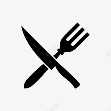 采购产品刀叉刀叉厨房图标图标