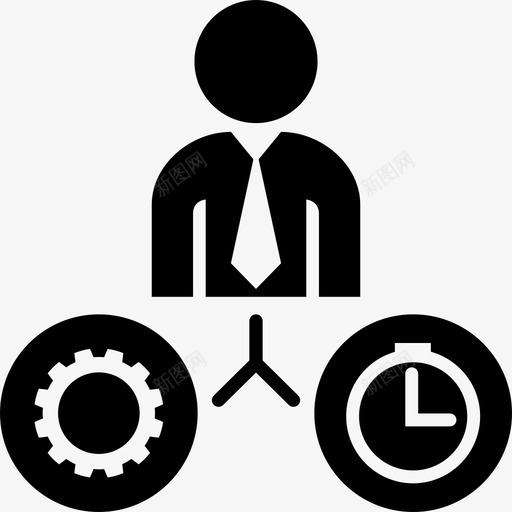 工作时间业务装备图标svg_新图网 https://ixintu.com 业务 伙计 工作时间 装备