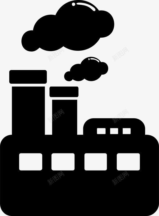 工厂工业污染图标svg_新图网 https://ixintu.com 产品 工业 工厂 污染