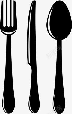 餐厅餐具叉子图标图标