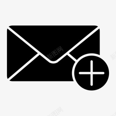 电子邮件添加信封邮件图标图标
