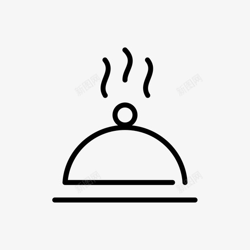 cloche管家餐盘图标svg_新图网 https://ixintu.com cloche 上菜 服务薄缺口 热的 管家 餐盘