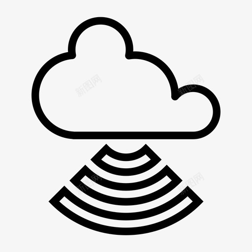 云云存储icloud图标svg_新图网 https://ixintu.com icloud wifi云 云 云存储 技术 无线