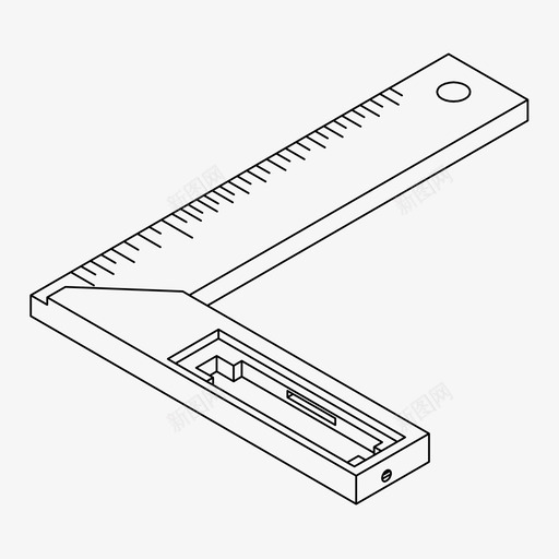 方尺尺寸测量图标svg_新图网 https://ixintu.com 尺寸 工具 方尺 测量 测量元件