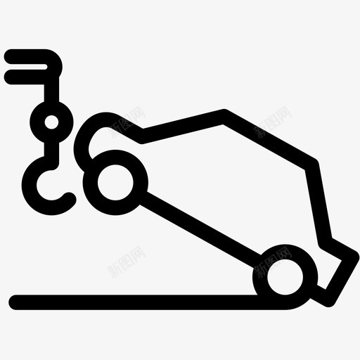 拖车汽车机械图标svg_新图网 https://ixintu.com 修理 拖车 机械 汽车 汽车发动机仪表板灯