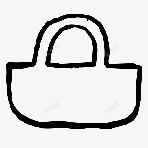 篮子袋子手绘图标svg_新图网 https://ixintu.com 手绘 篮子 素描 袋子