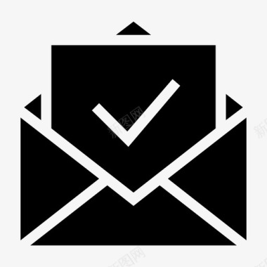 电子邮件支票联系人图标图标