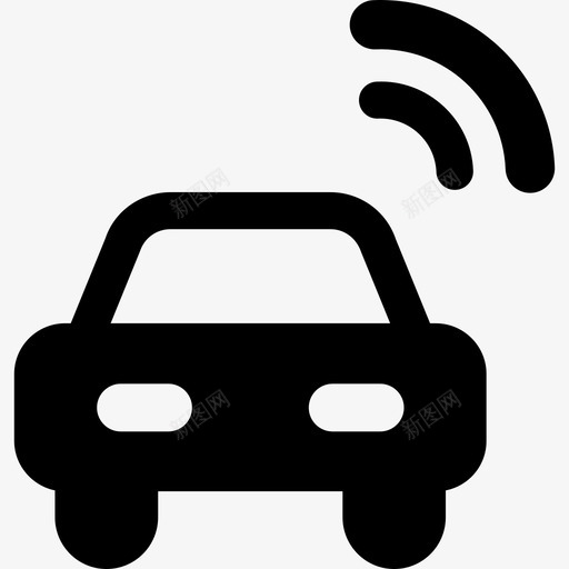 带Wifi交通导航的汽车图标svg_新图网 https://ixintu.com 交通 导航的汽车 带Wifi