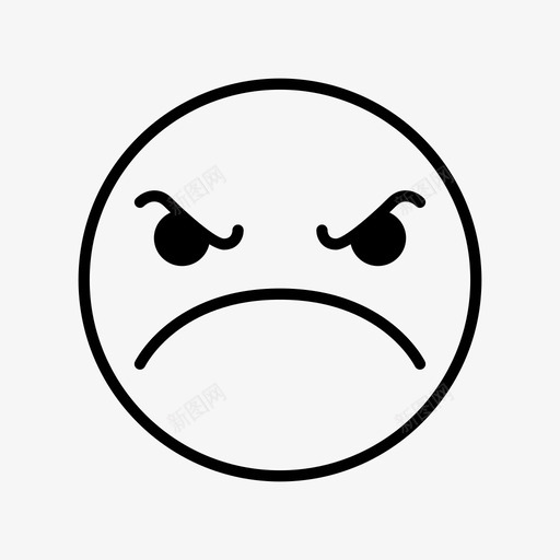 愤怒的脸愤怒表情符号图标svg_新图网 https://ixintu.com 愤怒 愤怒的脸 表情符号
