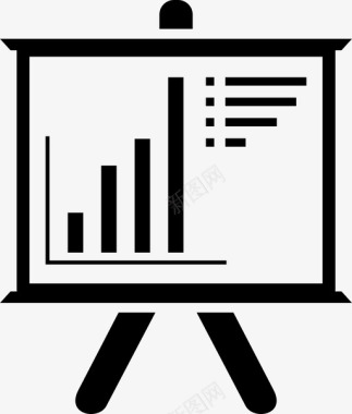 演示分析条形图图标图标