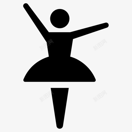 芭蕾舞演员图标svg_新图网 https://ixintu.com 芭蕾舞演员
