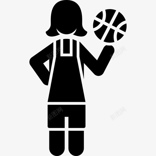 篮球运动员体育运动员职业女性图标svg_新图网 https://ixintu.com 体育运动员 篮球运动员 职业女性