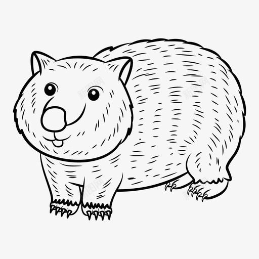 动物水豚袋熊图标svg_新图网 https://ixintu.com 动物 水豚 袋熊