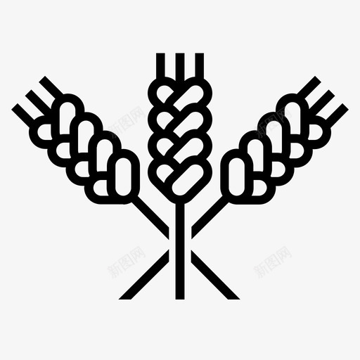 小麦农业农作物图标svg_新图网 https://ixintu.com 农业 农业i 农作物 小麦 收获