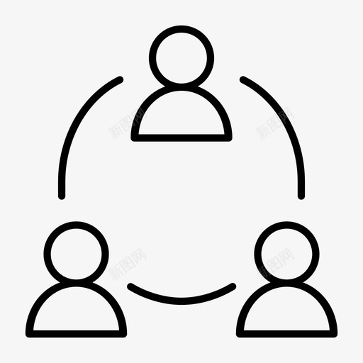 团队合作等级社会图标svg_新图网 https://ixintu.com 团队合作 社会 等级 结构