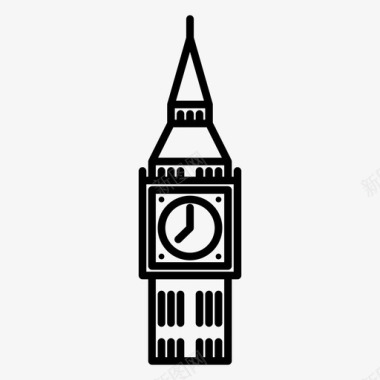 大本钟钟楼伦敦图标图标