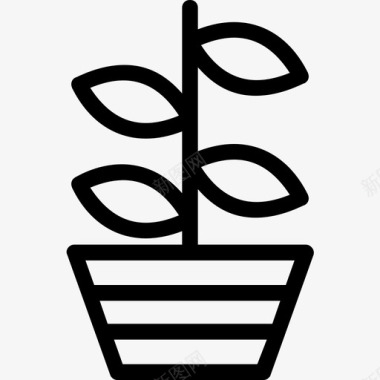 植物生态树叶图标图标