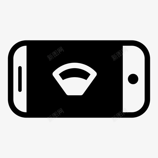 智能手机wifi横向信号图标svg_新图网 https://ixintu.com 信号 智能手机wifi 智能手机横向 横向