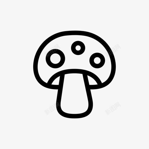 鹅膏蘑菇自然图标svg_新图网 https://ixintu.com 植物 自然 蔬菜 蘑菇 鹅膏