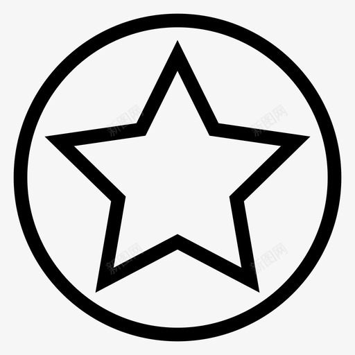 明星徽章最爱图标svg_新图网 https://ixintu.com 奖项线图标 徽章 排名 明星 最爱 质量