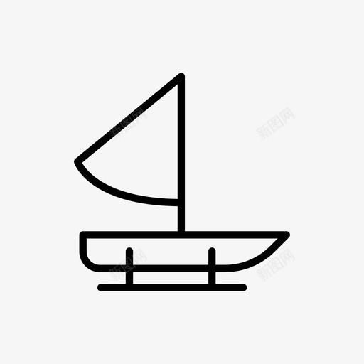 帆船漂浮图标svg_新图网 https://ixintu.com 帆船 漂浮