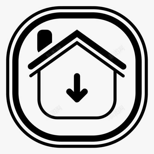 家庭房屋房产图标svg_新图网 https://ixintu.com 住宅 家庭下载 房产 房屋