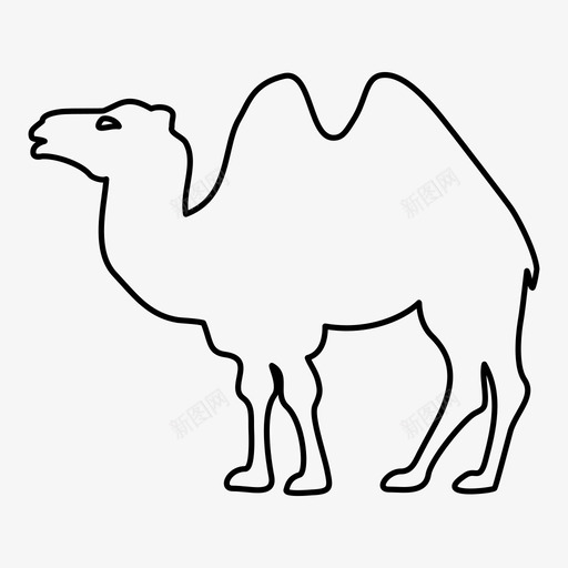 骆驼动物商队图标svg_新图网 https://ixintu.com 动物 商队 自然 野生动物 骆驼