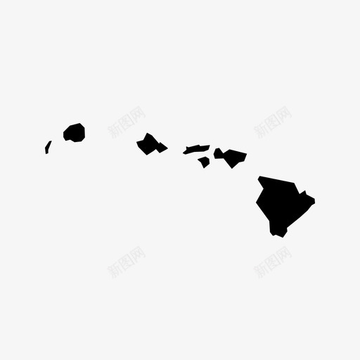 夏威夷州美国图标svg_新图网 https://ixintu.com 各州 夏威夷 州 美国