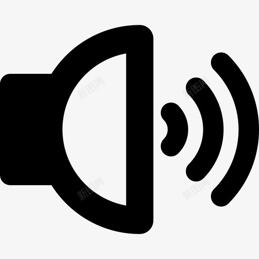 扬声器音量接口声音图标svg_新图网 https://ixintu.com 声音 扬声器音量 接口