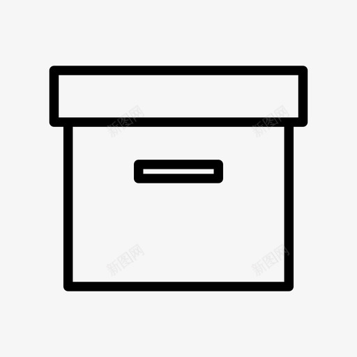 盒子档案盒子关闭图标svg_新图网 https://ixintu.com 文件 文件夹 档案 盒子 盒子关闭 行应用