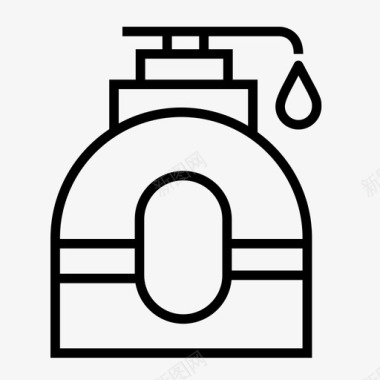 液体肥皂浴室商店图标图标
