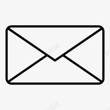 信封未读已关闭邮件收件箱图标图标