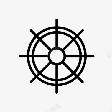 舵手船轮夏季图标图标