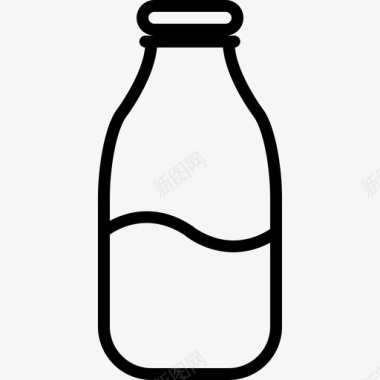 牛奶奶瓶饮料图标图标
