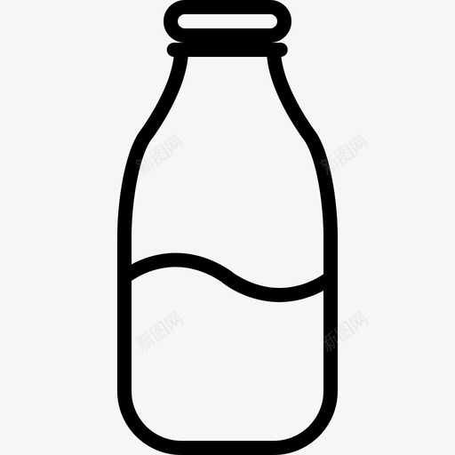 牛奶奶瓶饮料图标svg_新图网 https://ixintu.com 农场 奶瓶 烹饪原料概述 牛奶 美食 饮料