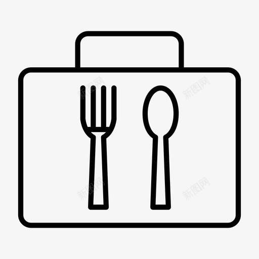 午餐盒食物午餐袋图标svg_新图网 https://ixintu.com 午餐 午餐盒 午餐袋 咖啡厅灯 外卖 食物