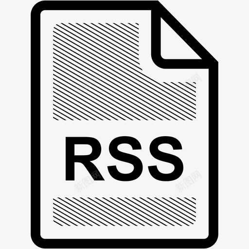 rss文件扩展名格式图标svg_新图网 https://ixintu.com rss文件 扩展名 文件格式 格式 类型
