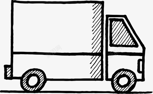 卡车货物送货图标图标